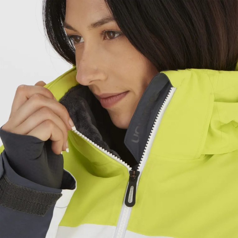Chaquetas De Esquí Salomon Slalom Insulated Hoodie Mujer Verdes Blancos Negros | MX IVST905